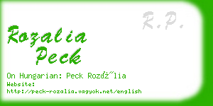 rozalia peck business card